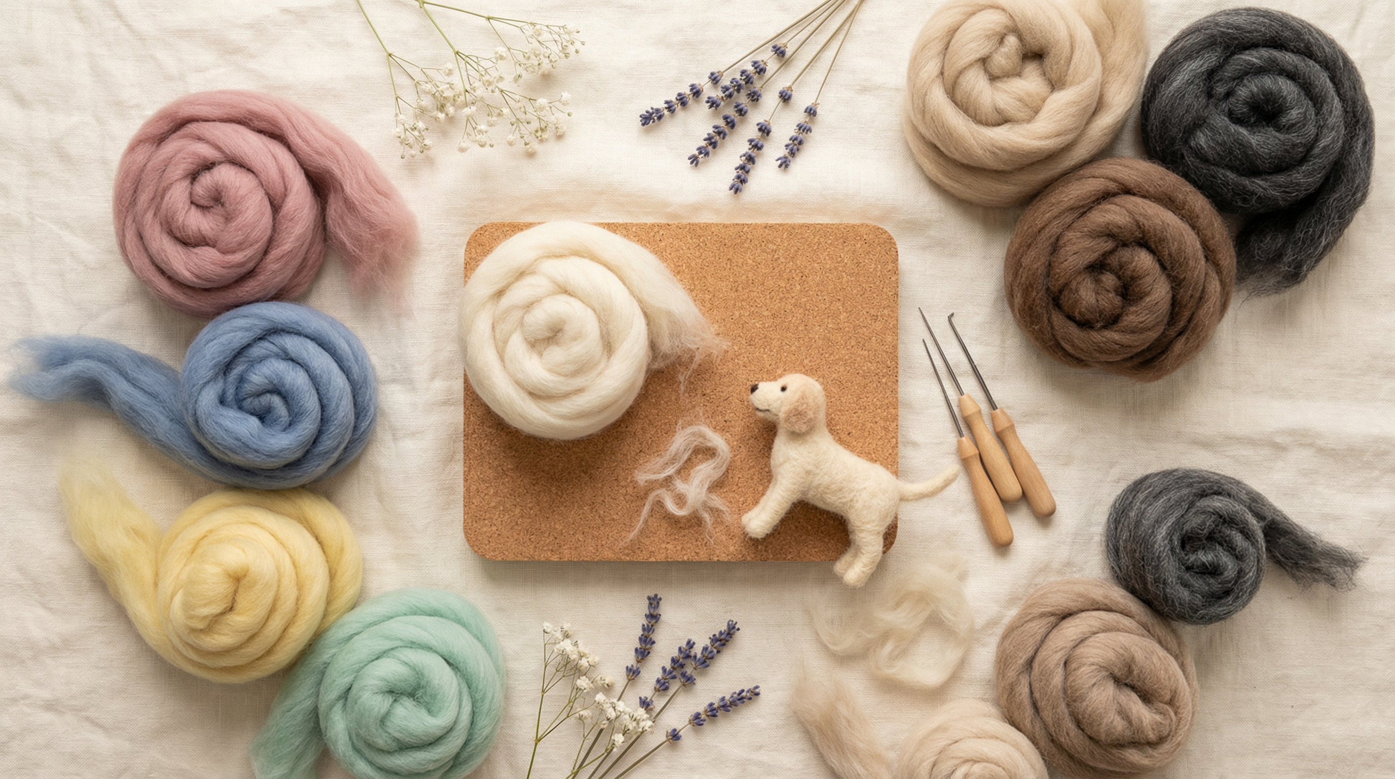 Wool felting materials and tools